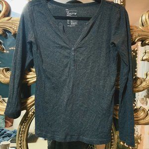 Grey Long Sleeve Bowery Tee